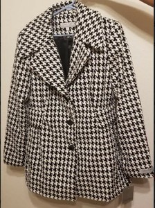calvin klein houndstooth coat