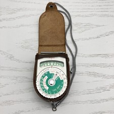 Alpex Light Meter Vintage Serial 0011 Leather Case Stainless Mesh Strap Japan