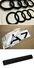 New Audi A7 Gloss Black Badges Front Hood Rear Boot Rings Emblem Quattro Sticker