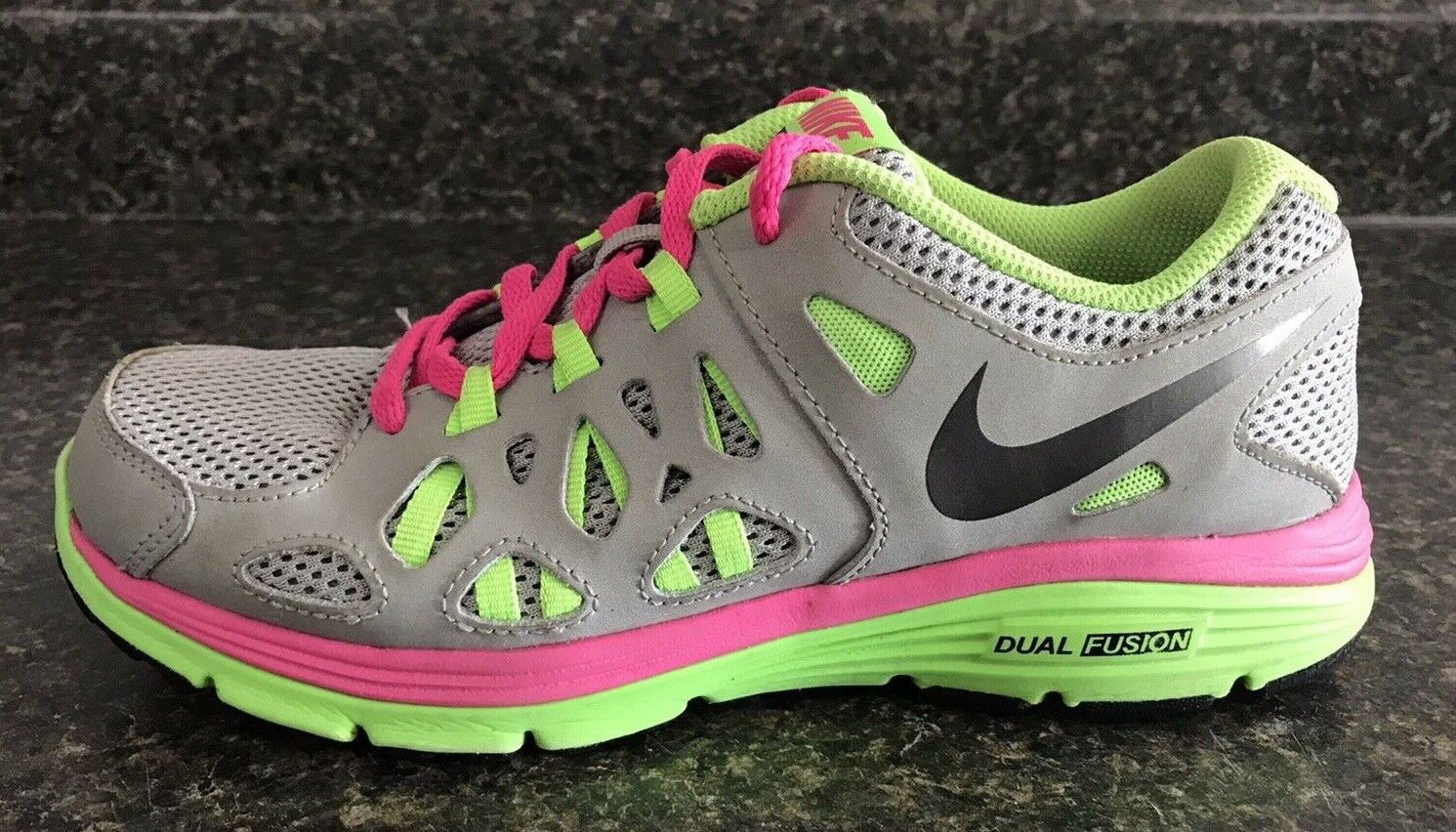 Nike Girl's Dual Fusion Run 2 Running Shoes Size … - image 9