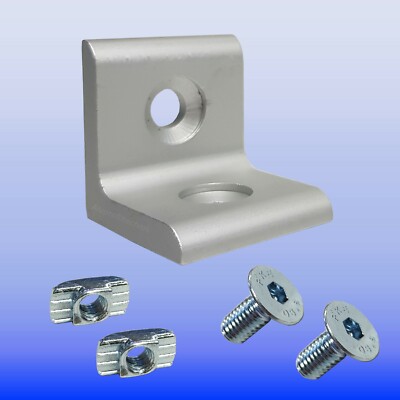 Winkel 40 x 40 Nut 10 Aluminium Alufarbig Bosch Raster mit oder ohne Befestigung