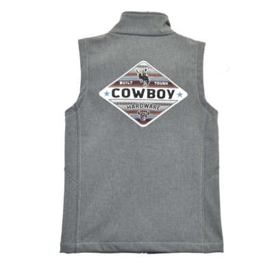 New! Youth boy's Cowboy Hardware 'BUILT TOUGH' VEST w/ Bronc rider 5 SIZES!