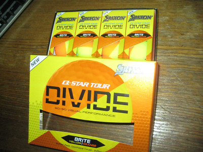 1 dozen BRAND NEW 2024 Srixon Q Star Tour Divide mens Yellow / Orange
