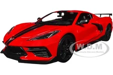 2020 CHEVROLET CORVETTE STINGRAY COUPE RED W/STRIPES 1/24 DIECAST MAISTO 31534