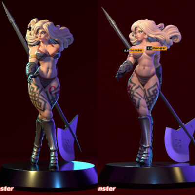 Amazon Princess 3D Printing Figure Unpainted Model GK Blank Kit Sculpture Stock
