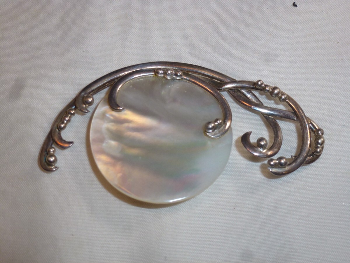 Zealandia Designs Sterling Silver 925 Mother of Pearl Abalone  display picture 1
