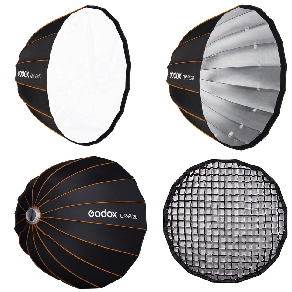 Godox QR-P120 120cm Quick Setup Deep Parabolic Softbox Bowens for VL150 UL150 - Image 3 of 4