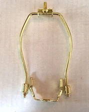 8" BRASS PLATED  LAMP SHADE HARP WITH SADDLE