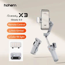 Hohem iSteady X3 3-Axis Gimbal Stabilizer Magnetic Light iPhone Samsung Huawei 