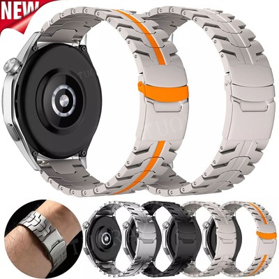 22mm Armband Universal Premium Titan Metall Luxus Uhrenarmband Smartwatch Ersatz