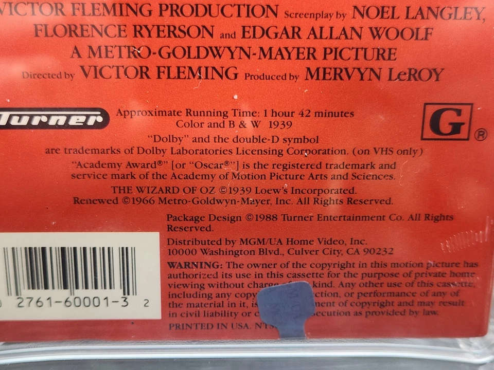 Wizard Of OZ VHS 1998 CGC 9.4 - Image 3 of 4