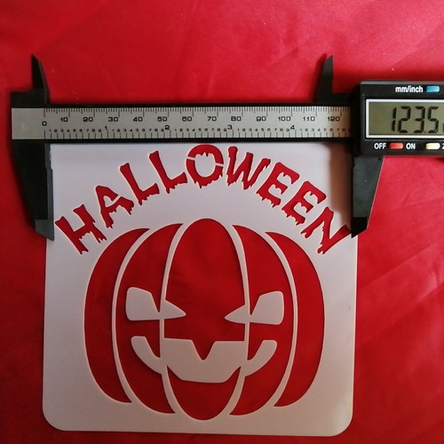 Halloween Stencil Witch Ghost Haunted House Pumpkins Skeletons Bones Bats Craft - Picture 72 of 231