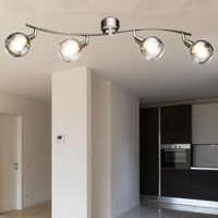 Led Decken Strahler Schwenkbar Wohn Ess Zimmer Beleuchtung Glas Spot Lampe Rauch