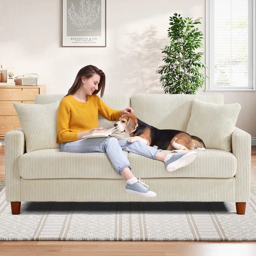2 / 3 Seater Teddy Velvet Sofa with 2 Pillows Couch usine Love Seat Settee Green Gray