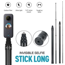 Invisible Selfie Stick Long 3M For Insta360 X4 Adjustable Light Weight Aluminum