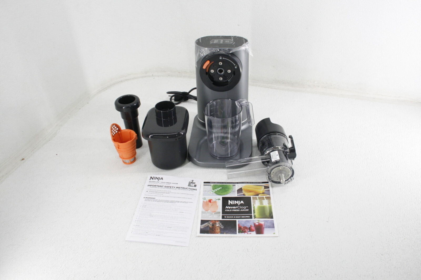 Ninja JC151 Neverclog Cold Press Juicer, Powerful with Total Pulp