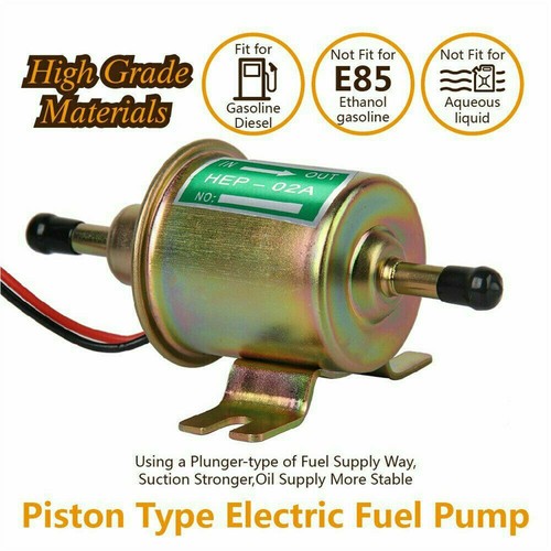 Universal Electric Fuel Pump HEP02A 4-7PSI 12V Inline Low Pressure Gas Diesel US - Picture 5 of 14