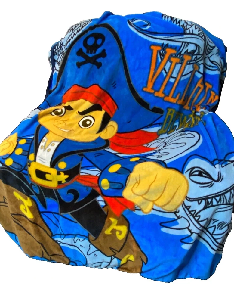 Manta de felpa M3 vintage de Disney Jr JAKE y los piratas de los Países Bajos 50x60 Foto 2 de 3