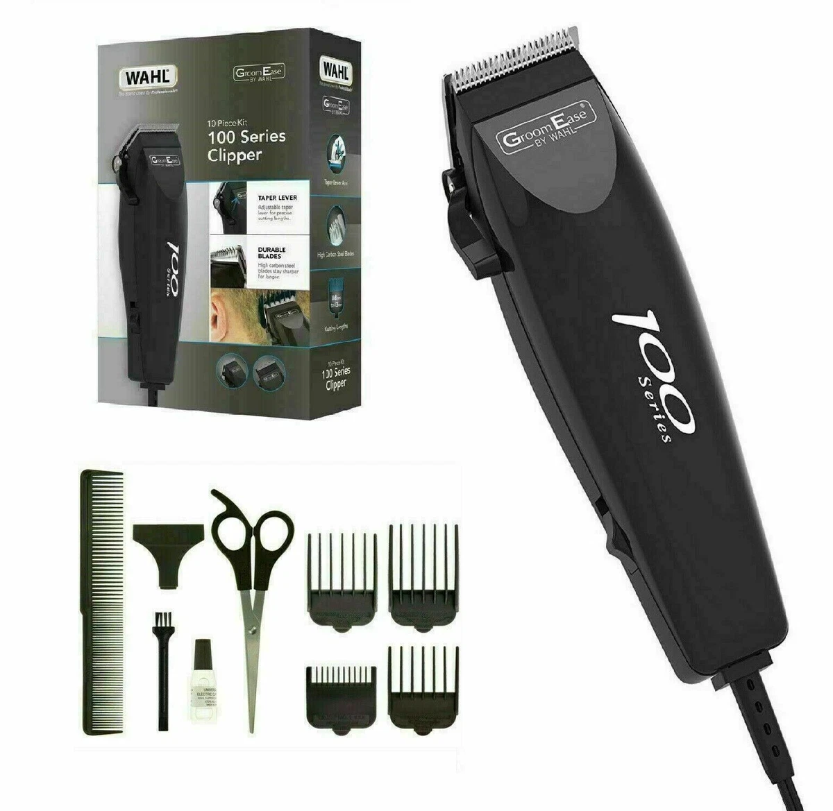 Wahl 100 series Complete Men s Hair Clippers Trimmer 10 Piece
