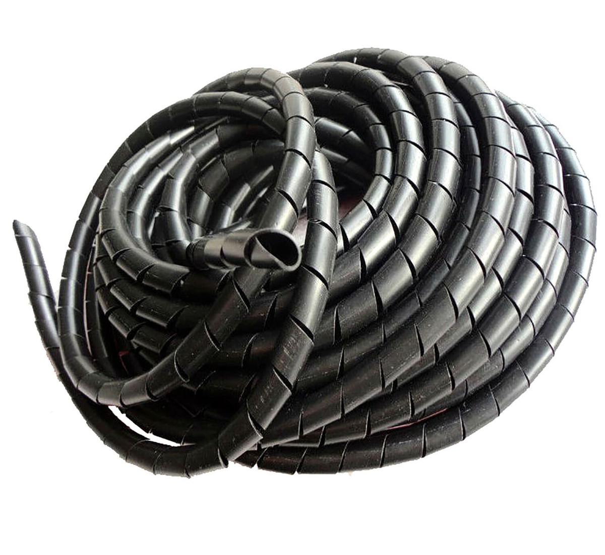 Akozon Gaine Spirale Pour Câbles – 10 Mètres, Diamètre 6 Mm, Noir – Range-fil Pour PC, TV, Bureau