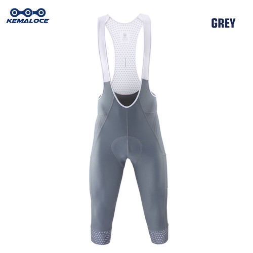 KEMALOCE Cycling Pants 3/4 Men Black&Blue Summer Gel Padded Road Bike Bib Pants - Picture 17 of 20