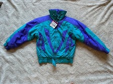 New Vintage 90s Edelweiss Ski Jacket Womens Size S Blue Purple With Tag
