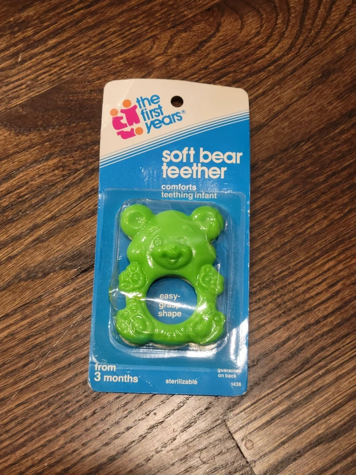 Vintage 1986 The First Years; Soft Bear Teethers; New Old Stock- New In Package  - Image 3 of 3