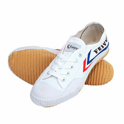 Schwarz Weiß Feiyue Schuhe für Kung Fu Wushu Kampfkunst Tai Chi Canvas Sneaker