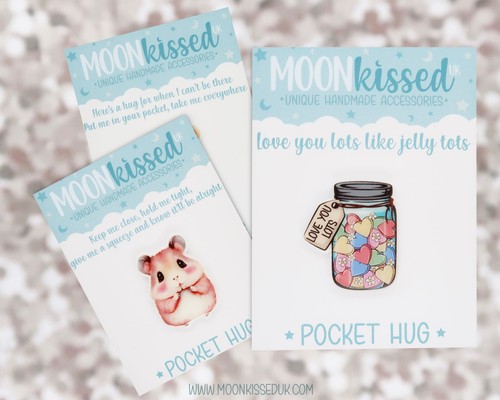 Glas Herzen Taschenumarmung, süßer süßer Glasanhänger, Taschenumarmung Medaille, Pick Me Up - Bild 6 von 8