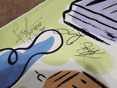 Vintage Boston Marathon 1998 Signed Autographed Auto Winners Street Banner - Picture 4 of 15