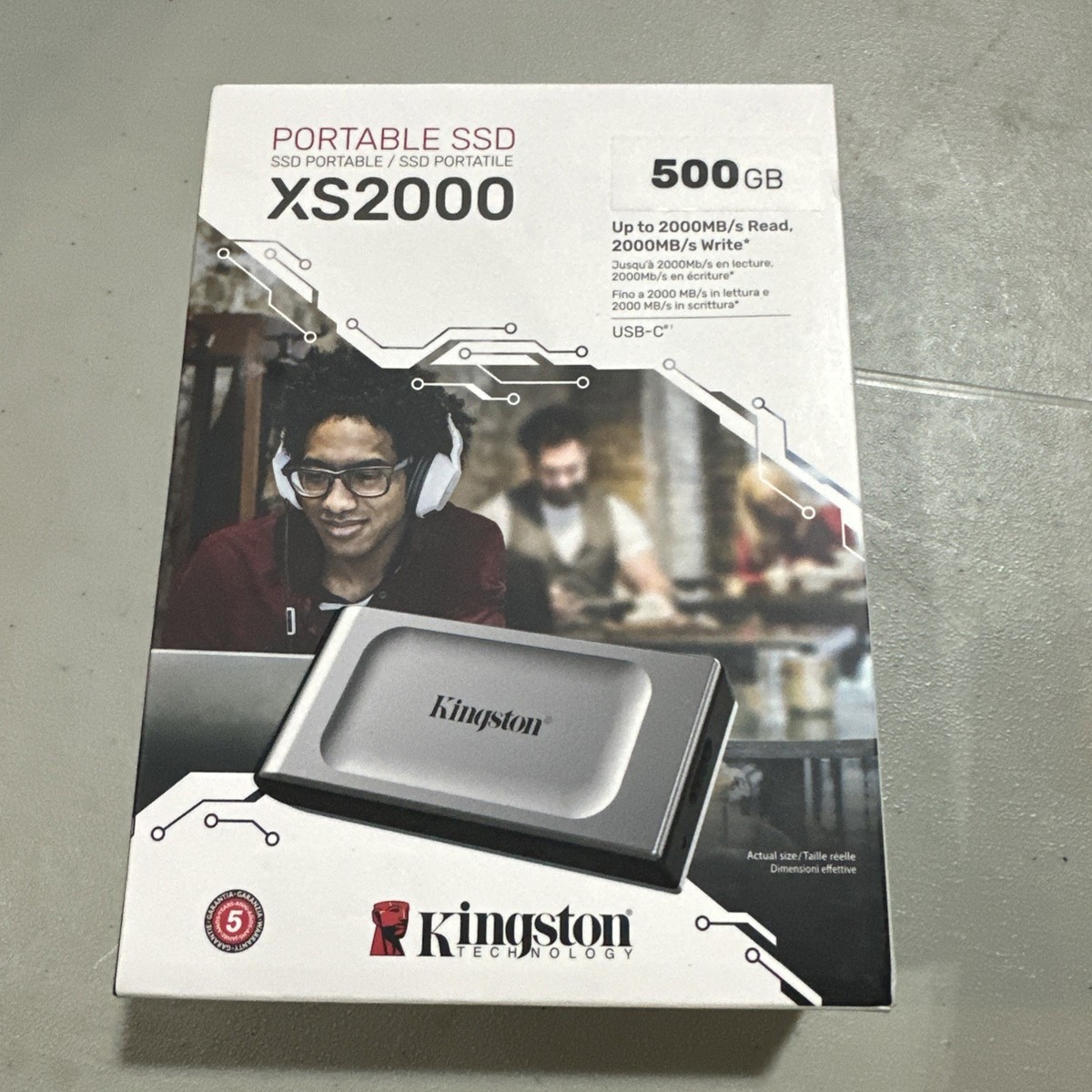 Kingston Xs2000 500g High Performance Portable Ssd With Usb-c 