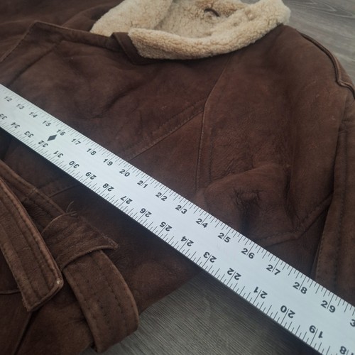 Vintage Herren CALAFATE 100% Lammfell Shearling Wildleder Lederjacke Größe XL  - Bild 2 von 13
