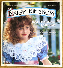 BATTENBURG LACE COLLAR embroidered Daisy Kingdom Girl's Dresses 100% COTTON 1994