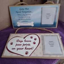 Dog Memorial 5"x10" Plaques with Insert for Photo