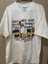Vintage South Park 1998 Bourbon Street T Shirt Men's Large Killed Kenny Cartman