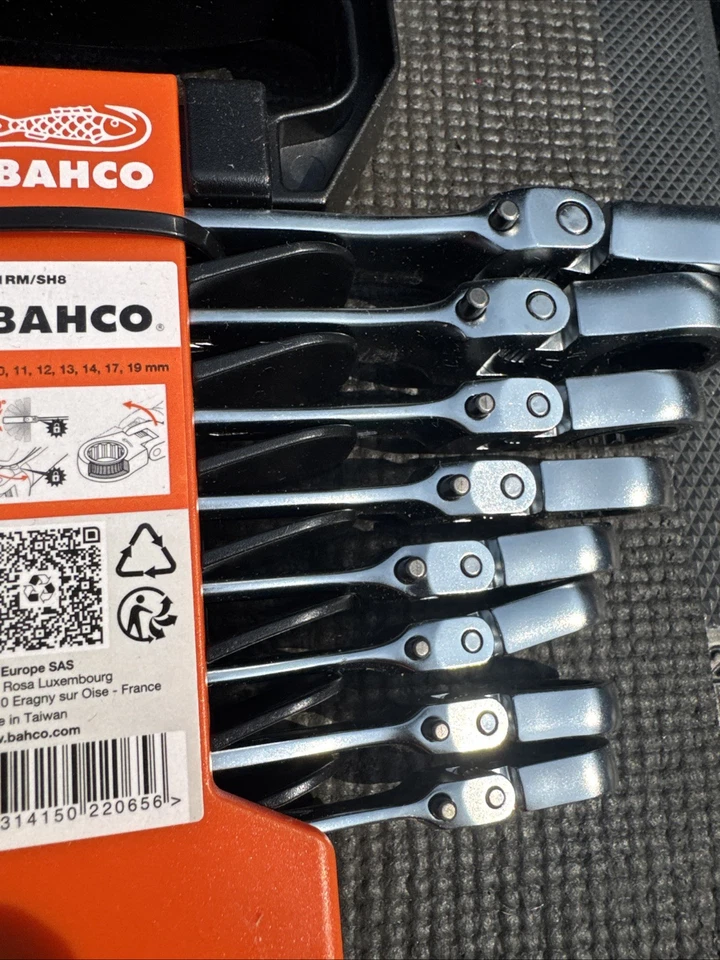 Bahco 41RM/SH8 Llave Combinada de Trinquete con Cabeza Giratoria, Plateada, 8-19 mm Foto 4 de 4