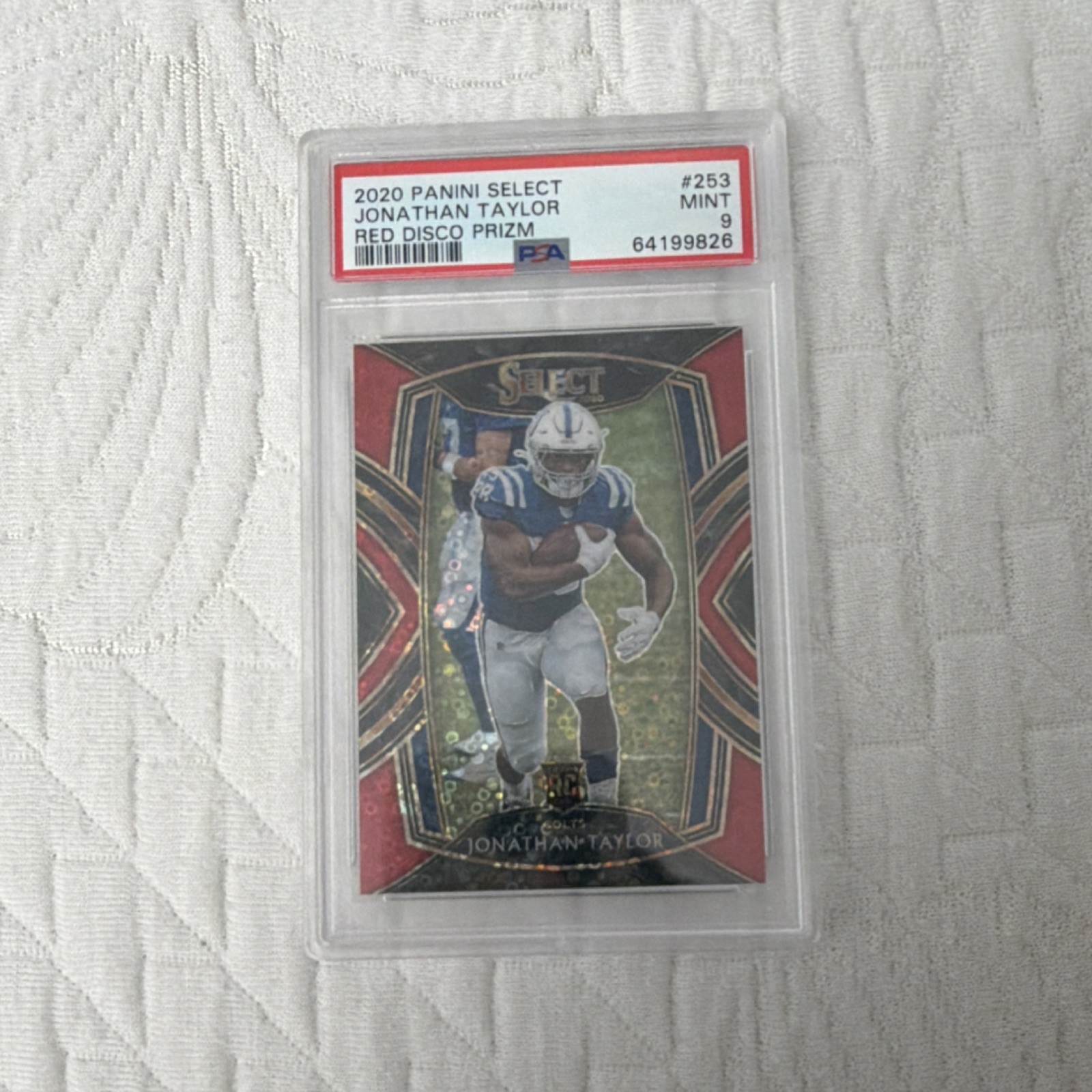 2020 Panini Select Jonathan Taylor Red Disco Prizm #253 PSA 9 /49