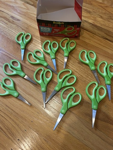 NEW 12 PACK SCOTCH POINTED TIP KIDS SCISSORS