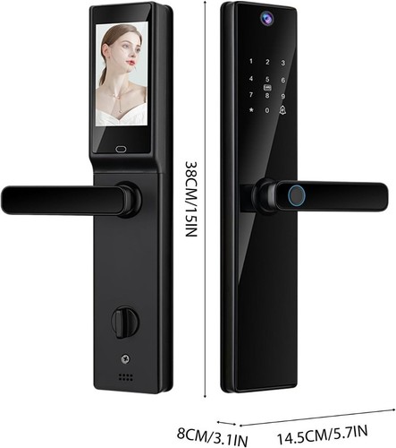 NEW S819-2MAX 4.5" Screen Bluetooth Keypad Smart Door Lock In Black -Z03 - Picture 3 of 9