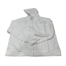 Bebe Fleece/Woven Hoodie Size L Color White