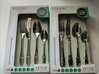 Viners 2 Boxes Breeze Silver 34pc  Stainless Steel Cutlery Set DS Safe