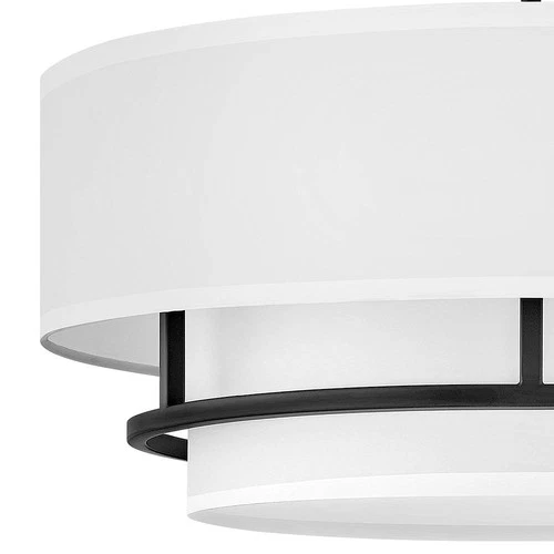 Hinkley Graham 23" Wide Modern White and Black 4-Light Ceiling Light - Picture 4 of 8