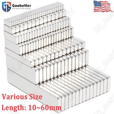 N52 Neodymium Bar/Rectangular Magnets Small/Large Magnets for DIY Craft Fridg