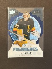Jiri Patera 2023-24 Upper Deck Ice Ice Premieres Blue Rookie Card # 194 180/799. rookie card picture
