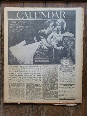 L A Times Calendar Section, Dec 23, 1979, Willie Nelson, Hollywood Love Scenes