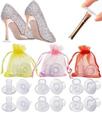 6 Pairs High Heel Protectors for Grass, 3 Sizes, Clear