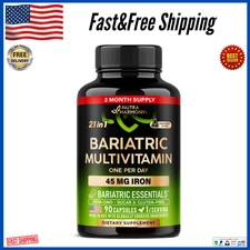 Bariatric Multivitamin - 45 mg Iron Supplements - Made in USA - for Women & M⭐️⭐
