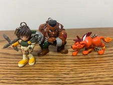 Final Fantasy FF7 Keychain Set Barret Red XIII Yuffie Authentic Rare