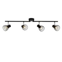 Brilliant Lampe Blacky Spotrohr 4Flg Schwarz | 4X D45, E14, 40W, Geeignet FüR Tr