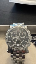 Bulova Accutron C876860 Watch St Steel Diamond Accent Chrono - FULL SET